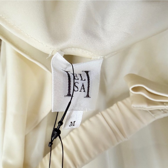 Helsa Lisette Column Maxi Dress Ivory Strapless Cream Gown Revolve NWT M - Picture 10 of 13